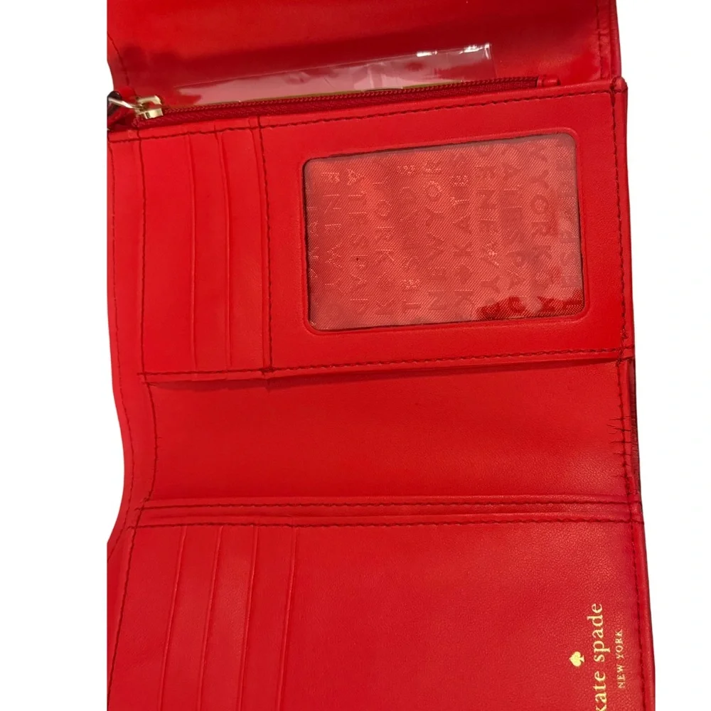 SOLD KATE SPADE Callie Mulberry Street Tri-fold Pebble Leather Wallet Clutch - Picture 3 of 8